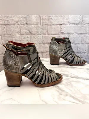 Freebird Wazee Cutout Lace-Up Heel Ice Multi‎ 8 GUC thumbnail 2