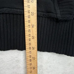 Aerie M Oh Snap Weekend Henley Mockneck Sweatshirt Oversized Relaxed Fit Black thumbnail 12