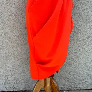 Gabrielle Union for New York & Co Orange Crepe Dress, size S thumbnail 5
