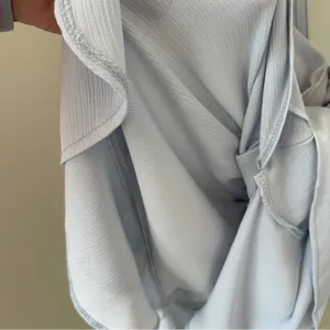 Rumor Light Blue Belted Flared Ruffle Bottom Mini Dress SZ Small thumbnail 10