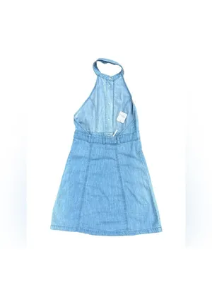 Free‎ People Sami Denim Halter Mini Dress Blue Size XS NWT Open Back thumbnail 6