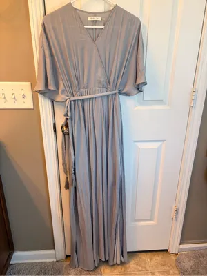 Mustard Seed Dress in Dusty Blue Size S Wedding Guest thumbnail 2