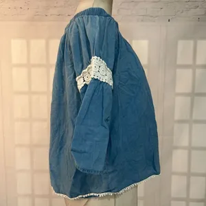 🔥🔥5 for $25🔥🔥 Joes jeans denim chambray off the shoulder blouse thumbnail 7