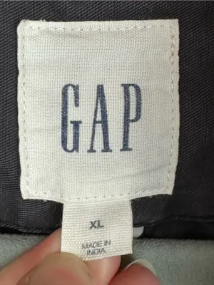 GAP Womens Blue Gray Beaded Sequin Embellished Utility Field Jacket XL thumbnail 3