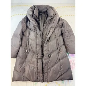 Lauren‎ Ralph Lauren Womens Taupe Down Filled Puffer Toggle Parka Coat Large thumbnail 5
