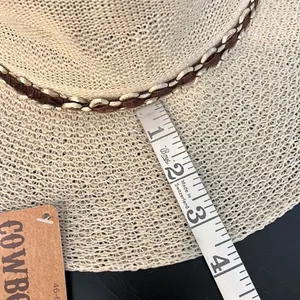 NWT cowboy hat, polyester, mock straw hat, adult thumbnail 10