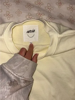 Oversized cropped aerie crew neck  thumbnail 2