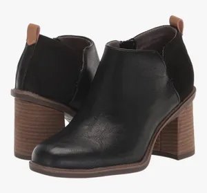 Dr. Scholl’s Roxanne Black Ankle Booties Boots Heel Faux Leather NEW‎ Size 11 thumbnail 1
