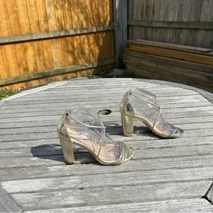 Fashion to Fiqure Belinda Gold Metallic Dress‎ heel sandals women 8 thumbnail 2
