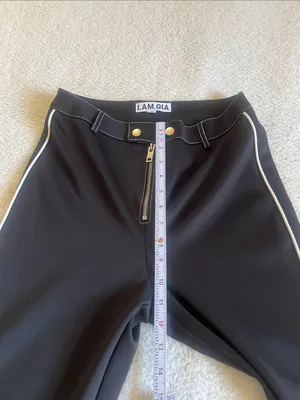 I.AM.GIA‎ Slater High Waist Zip Front Flare Pants Black Size S thumbnail 5
