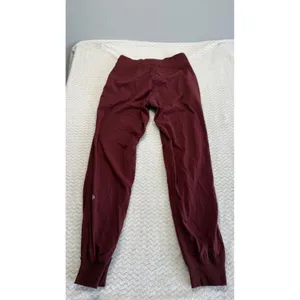 Lululemon Dance Studio Jogger burgundy Pinstripe Swift Pants Womens 6 thumbnail 2
