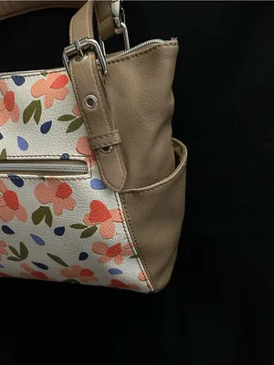 Relic Women’s Floral Print Shoulder Bag in Taupe & Coral thumbnail 3
