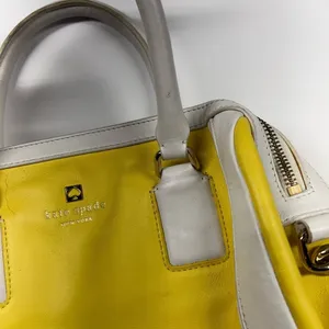 Kate Spade Blake Hudson Street Leather Satchel Crossbody Bag Limonium Yellow thumbnail 3