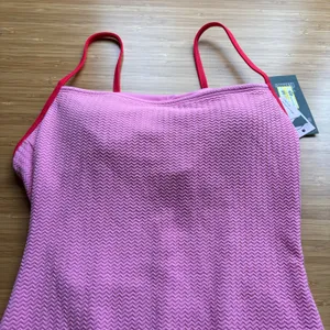 Shade & Shore Small Pink Textured One Piece Swimsuit Scoop Neck Adjustable Red thumbnail 6