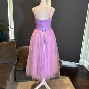 Women’s Tea Length Purple Prom Party Dress CorsetBack Sweetheart Neckline Size 4 thumbnail 6