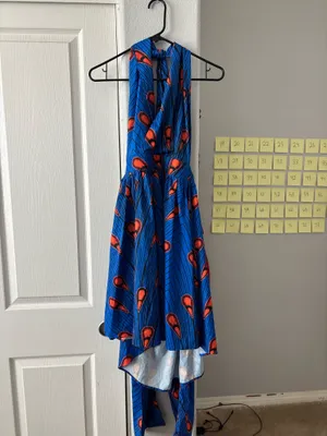Blue mini halter dress Size M thumbnail 3