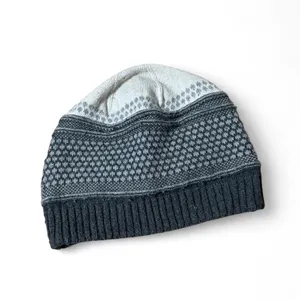 Smartwool Merino Wool Blend Beanie Grey Geometric‎ Pattern Knit Winter Hat thumbnail 3