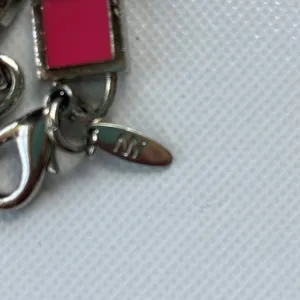 Y2K NY Pink Enamel Link Silver Chain Womens Belt Sz S 31" Adj Festival Coquette thumbnail 9