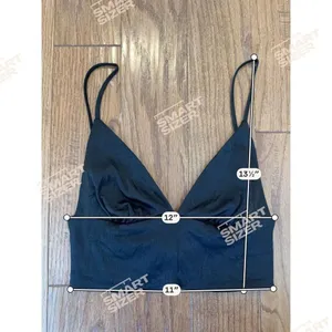 Zara black satin crop bralette top size xs thumbnail 4