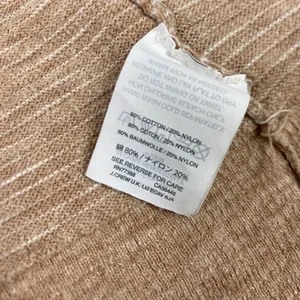 Madewell Cardigan Sweater Womens Small Tan‎ Stripe Open Front Longline Pockets thumbnail 4
