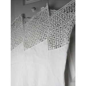 Chico's‎ Crochet Hem Midi Skirt Womens Size 0.5 S White Boho Coastal Linen Blend thumbnail 3