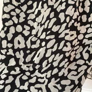 Topshop Animal Print Leopard Cheetah Dress Long Sleeves‎ Ruffle Collared Size 2 thumbnail 3