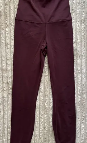 90 Degree by Reflex burgundy high waist leggings thumbnail 1