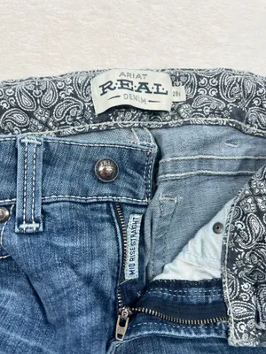 Ariat R.E.A.L. Mid Rise Icon Straight Leg Jeans Rainstorm Size 28 Short thumbnail 3
