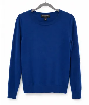 Banana Republic Forever Sweater XS Blue Merino Blend Crew Neck Lightweight Knit thumbnail 1