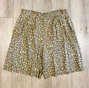 Vintage Connection Related Separates Olive Green Abstract Dot Shorts Pockets thumbnail 1