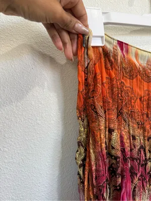 Tracy Evans Y2k Paisley Midi Skirt Boho Whimsigoth Tie Dye Pleated Size 3 thumbnail 7