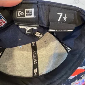 New Era NWOT Chicago Bears Hat Blue Black Orange Metallic 7 1/8 thumbnail 5