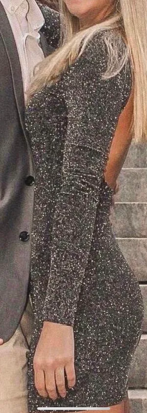 Black Sparkly valentine Dress thumbnail 3