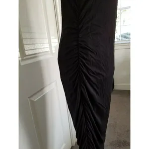 Women's Black Mia Side Ruched Sleeveless Midi Dress by Pink Blush Size (S) thumbnail 3
