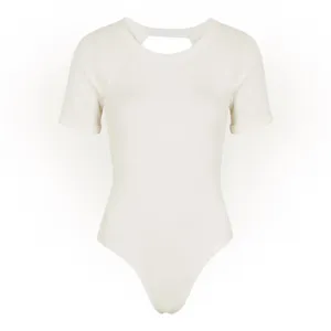 NWT The Line By K Remy Short Sleeve Bodysuit Ivory Size M thumbnail 3