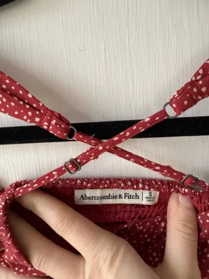Abercrombie Red & White Polka Dot Tank Top Bodysuit thumbnail 5
