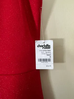 Charlotte Russe Sparkly Red Dress thumbnail 4