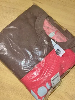 SOLD OUT// NWT Free People FP Movement Intercept Logo Pullover Sweatshirt Pale Taupe Combo L thumbnail 3