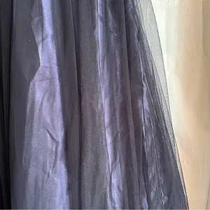 Blondie Nites Gown Juniors‎ Size 9 Navy Long Mesh Gown Corset Style Gold Prom thumbnail 9