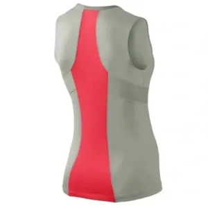 Nike Power Tank Top Stripe Grey Shirt Athletic Work Out Shirt XS v6x thumbnail 3