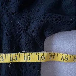 Free People Size Small Black Lace Sweater Dress‎ Puff Sleeve Excellent Condition thumbnail 4