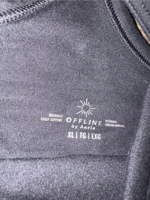Offline by Aerie Black Longline Sports Bra Top thumbnail 3