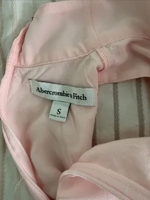 Abercrombie & Fitch Soft Pink Sleeveless Tiered Mock-Neck Dress thumbnail 7