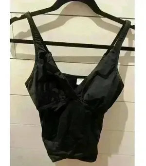 Garnet Hill Black Tankini Top, size 2 thumbnail 1