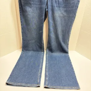 Halara Flare Jeans Women XL Tall Blue Denim Pull On High Waist Stretch Bootcut thumbnail 3
