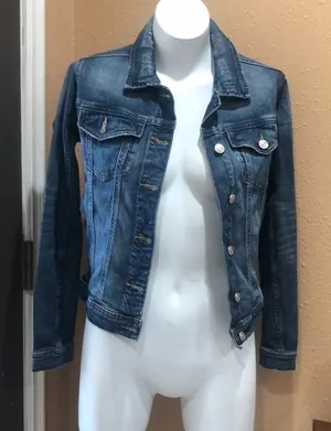 Zara blue denim button up jacket thumbnail 1