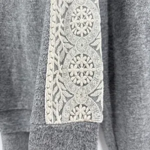 FN by Flora Nikrooz Womens‎ Gray Lace Trim Lounge Set Pajamas 2PC Medium thumbnail 5