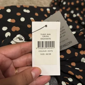 Evan’s polka dots blouse‎ Black Size 26 thumbnail 5