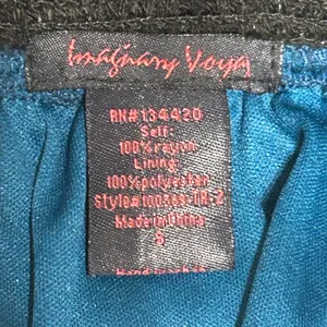 Imaginary Voyage Women Boho Chic Maxi Skirt S Blue Geometric‎ Embroidered Waist thumbnail 4