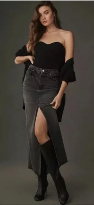 Reformation Nila Long Denim Skirt thumbnail 1